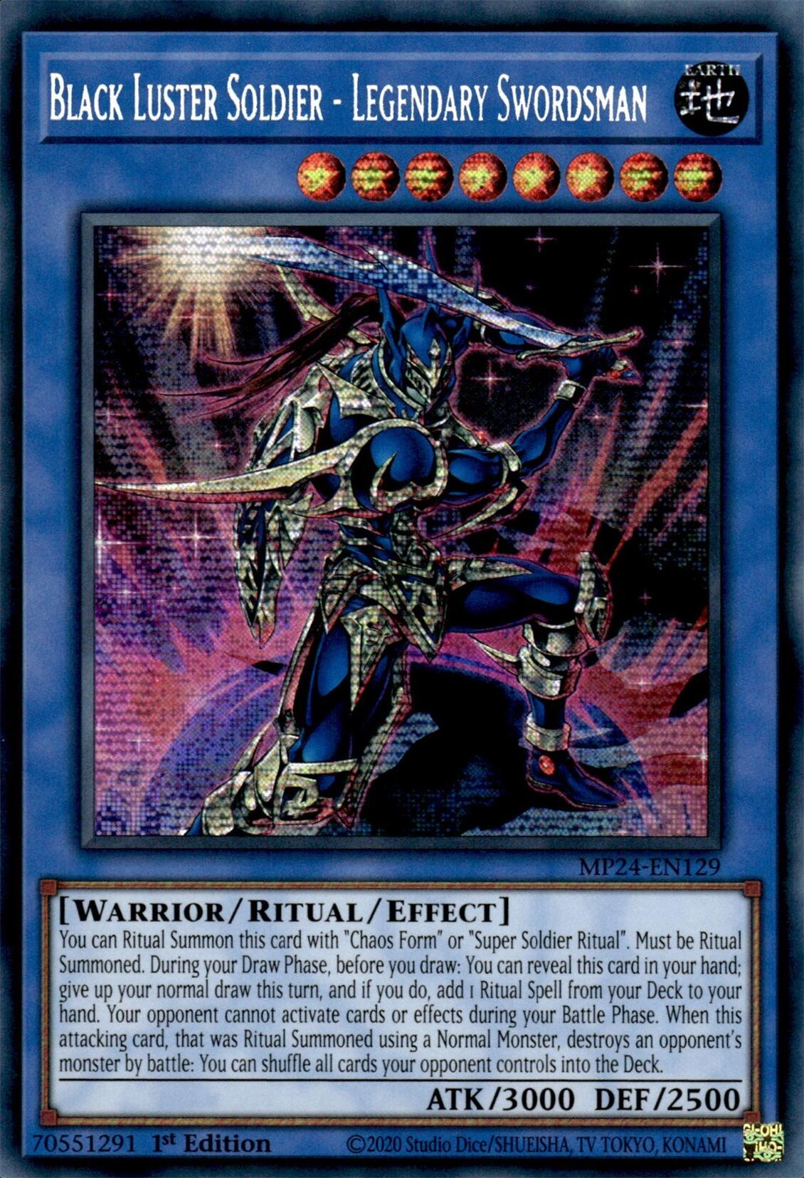 Black Luster Soldier - Legendary Swordsman [MP24-EN129] Prismatic Secret Rare | Gear Gaming Fayetteville