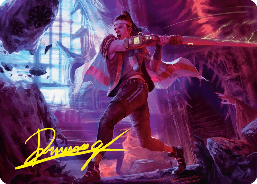 Diversion Specialist Art Card (Gold-Stamped Signature) [Duskmourn: House of Horror Art Series] | Gear Gaming Fayetteville