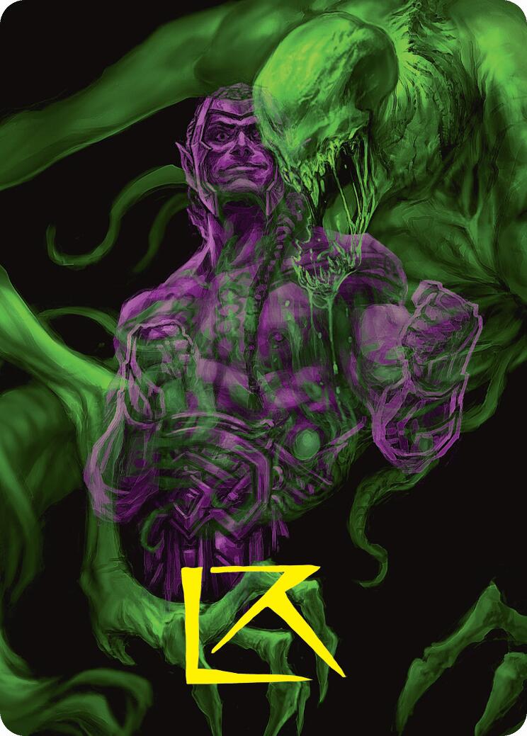 Tyvar, the Pummeler Art Card (Gold-Stamped Signature) [Duskmourn: House of Horror Art Series] | Gear Gaming Fayetteville