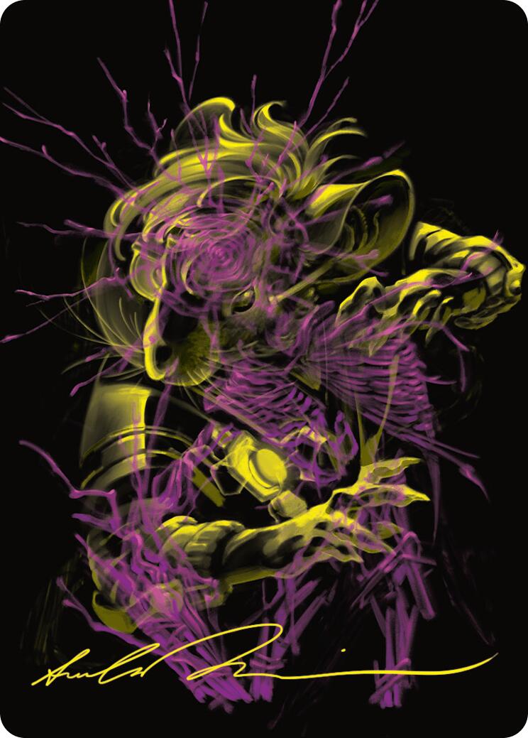 Nashi, Searcher in the Dark Art Card (43/54) (Gold-Stamped Signature) [Duskmourn: House of Horror Art Series] | Gear Gaming Fayetteville