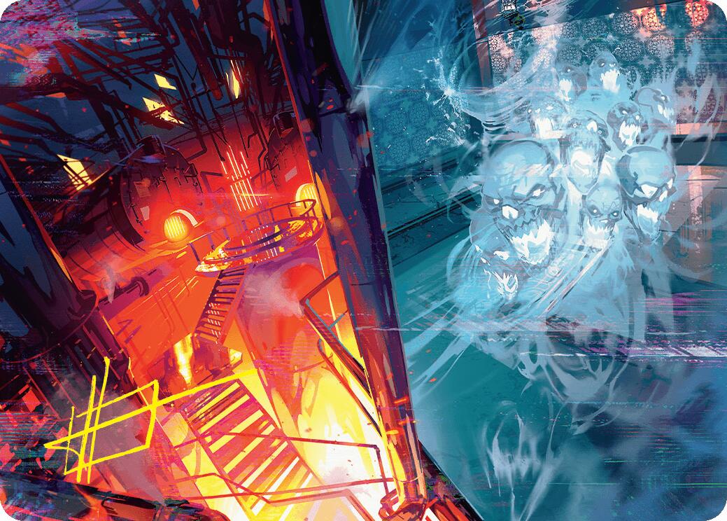 Roaring Furnace // Steaming Sauna Art Card (Gold-Stamped Signature) [Duskmourn: House of Horror Art Series] | Gear Gaming Fayetteville