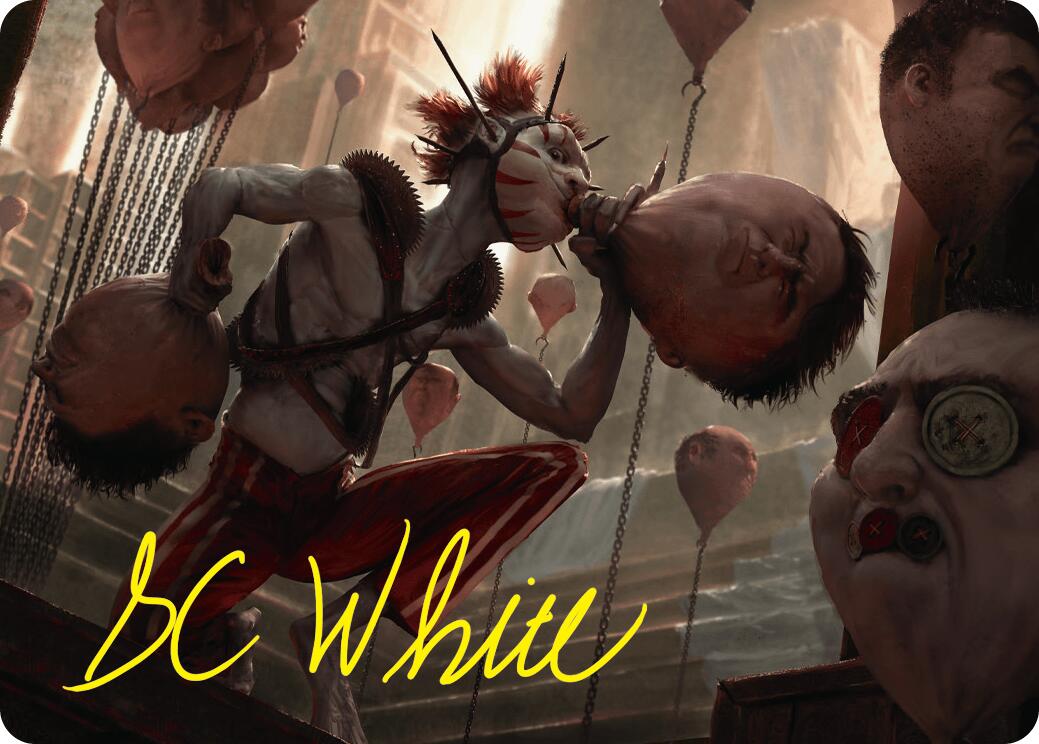 The Jolly Balloon Man Art Card (Gold-Stamped Signature) [Duskmourn: House of Horror Art Series] | Gear Gaming Fayetteville