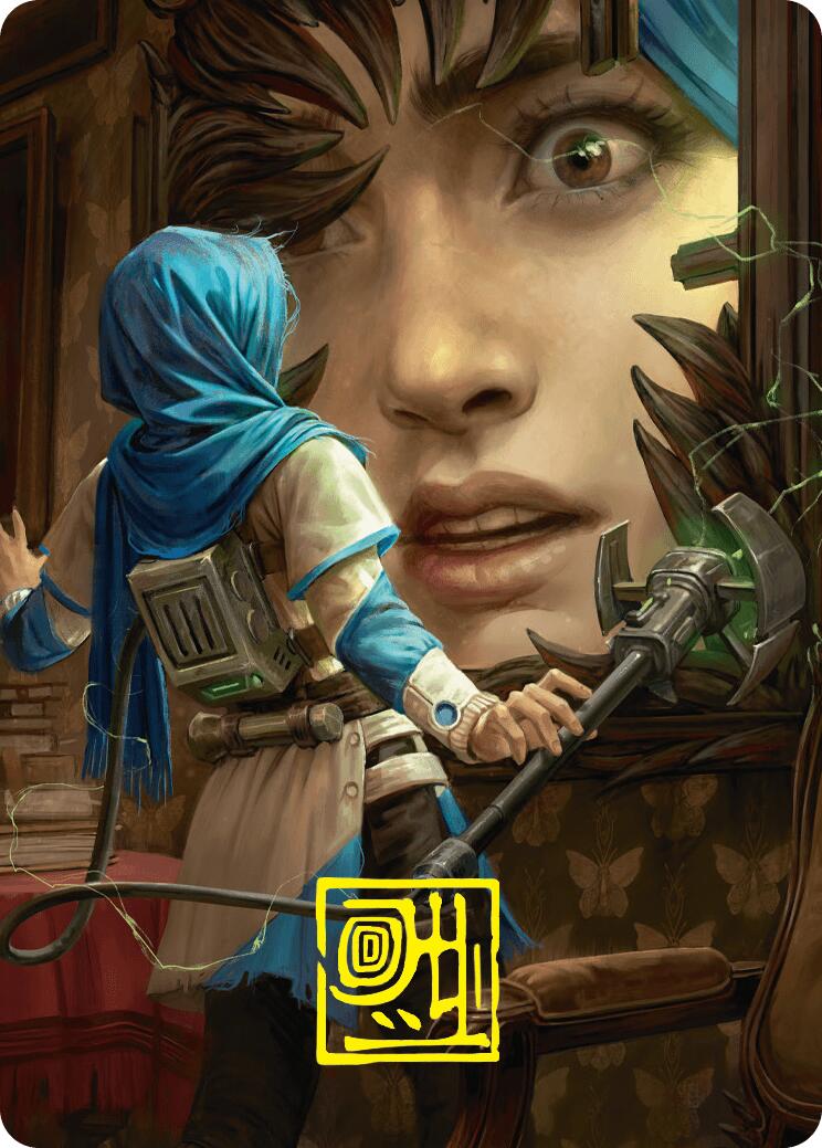 Reality Is Mine to Control Art Card (Gold-Stamped Signature) [Duskmourn: House of Horror Art Series] | Gear Gaming Fayetteville