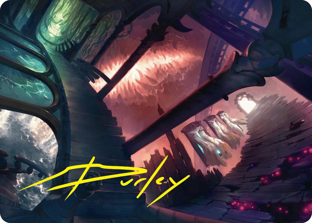 Terramorphic Expanse Art Card (Gold-Stamped Signature) [Duskmourn: House of Horror Art Series] | Gear Gaming Fayetteville