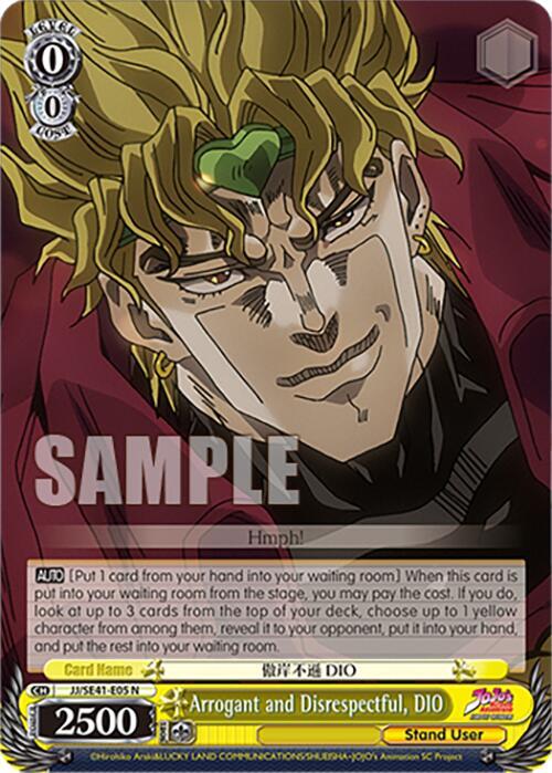 Arrogant and Disrespectful, DIO - [JoJo's Bizarre Adventure: Stardust Crusaders Premium Booster] | Gear Gaming Fayetteville