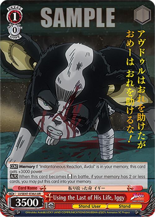Using the Last of His Life, Iggy (JJR) - [JoJo's Bizarre Adventure: Stardust Crusaders Premium Booster] | Gear Gaming Fayetteville