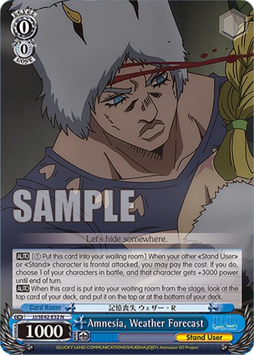 Amnesia, Weather Forecast - [JoJo's Bizarre Adventure: Stone Ocean Premium Booster] | Gear Gaming Fayetteville