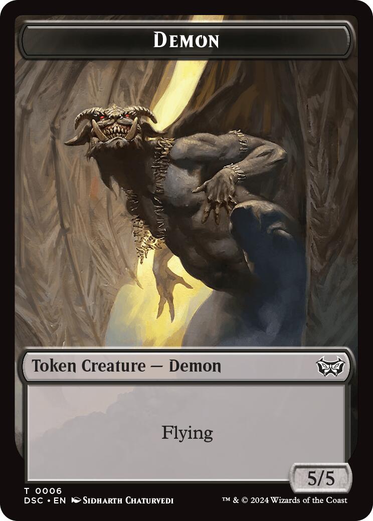 Demon // Bird Double-Sided Token [Duskmourn: House of Horror Commander Tokens] | Gear Gaming Fayetteville