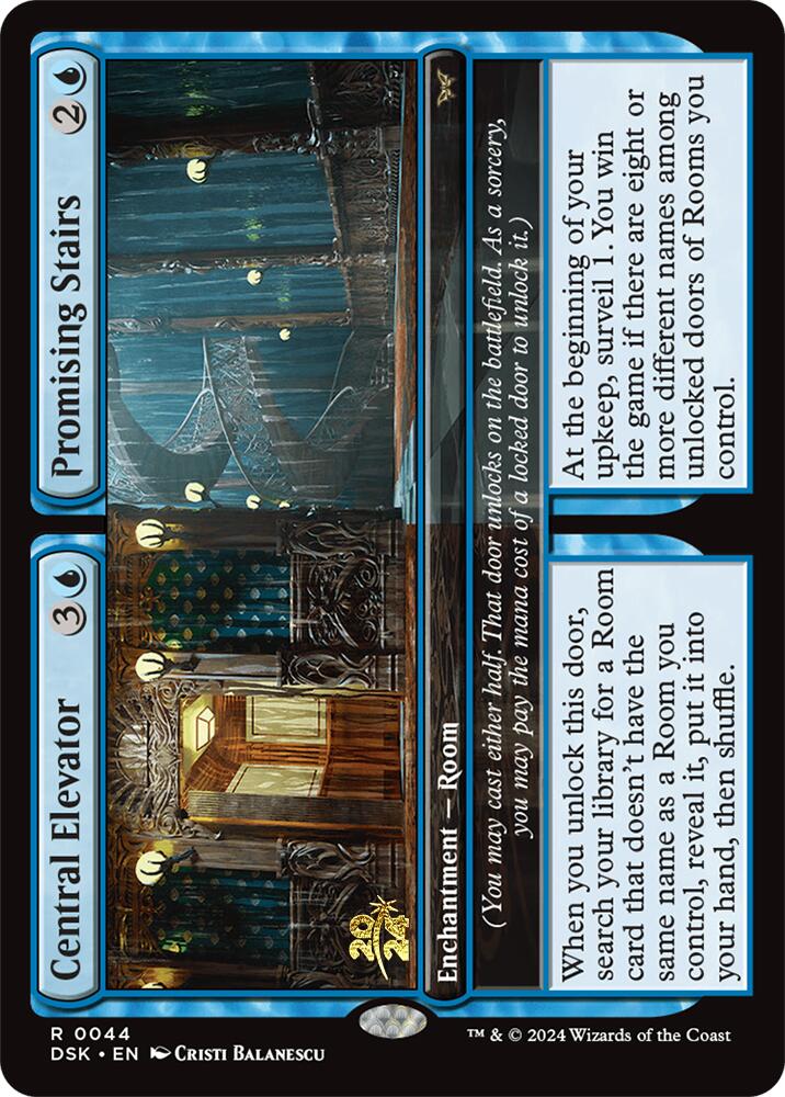 Central Elevator // Promising Stairs [Duskmourn: House of Horror Prerelease Promos] | Gear Gaming Fayetteville