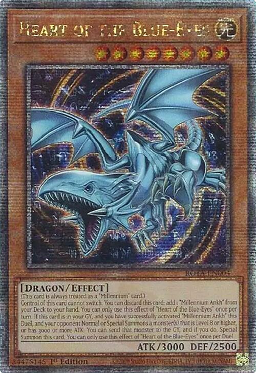 Heart of the Blue-Eyes (Quarter Century Secret Rare) [ROTA-EN004] Quarter Century Secret Rare | Gear Gaming Fayetteville