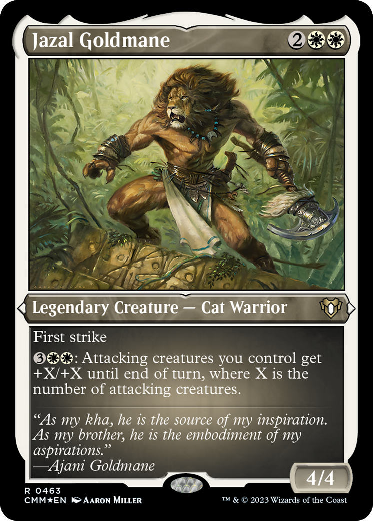 Jazal Goldmane (Foil Etched) [Commander Masters] | Gear Gaming Fayetteville