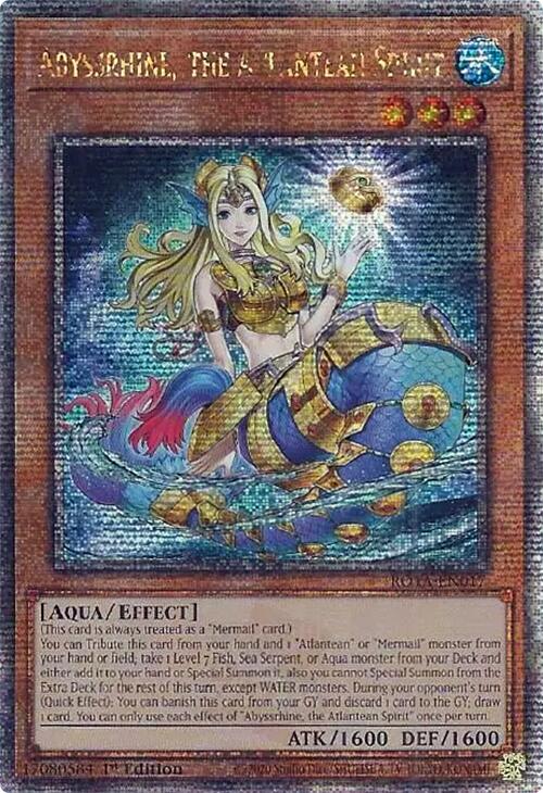 Abyssrhine, the Atlantean Spirit (Quarter Century Secret Rare) [ROTA-EN017] Quarter Century Secret Rare | Gear Gaming Fayetteville