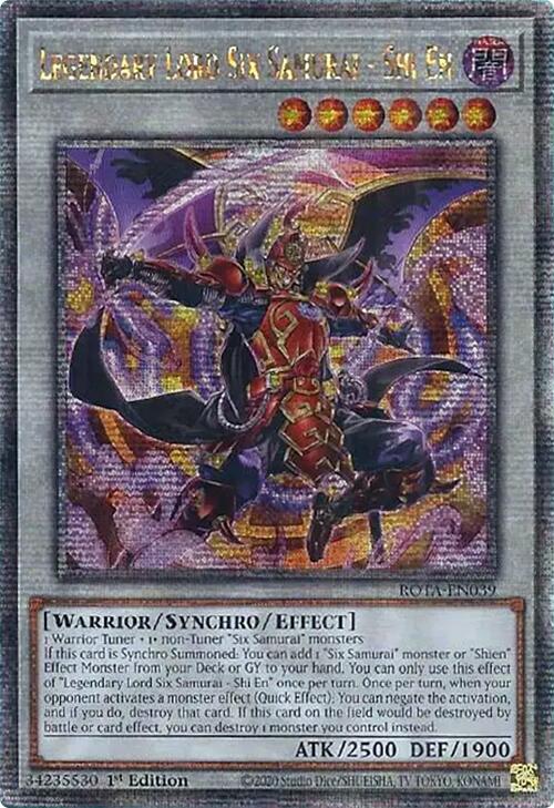 Legendary Lord Six Samurai - Shi En (Quarter Century Secret Rare) [ROTA-EN039] Quarter Century Secret Rare | Gear Gaming Fayetteville