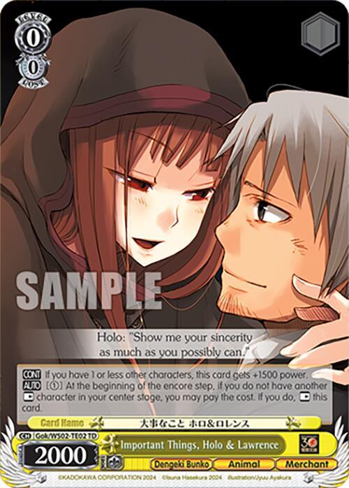 Important Things, Holo & Lawrence - [Dengeki Bunko] | Gear Gaming Fayetteville