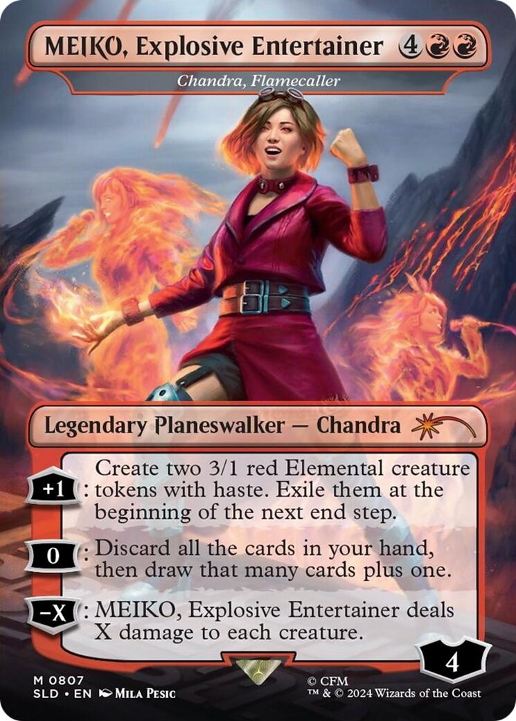 MEIKO, Explosive Entertainer - Chandra, Flamecaller [Secret Lair Drop Series] | Gear Gaming Fayetteville