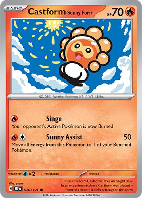 Castform Sunny Form (020/191) [Scarlet & Violet: Surging Sparks] | Gear Gaming Fayetteville