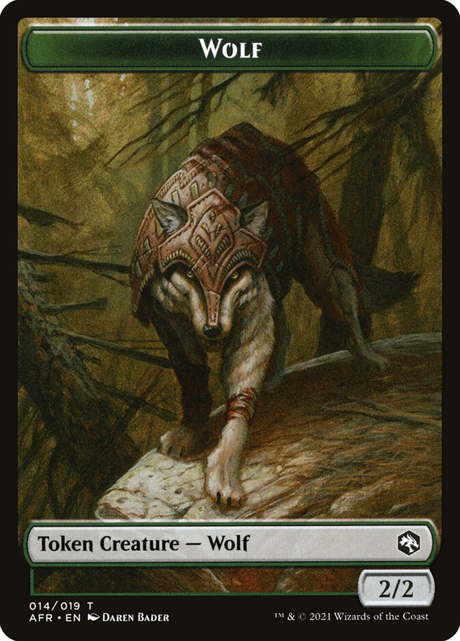 Wolf // Ellywick Tumblestrum Emblem Double-Sided Token [Dungeons & Dragons: Adventures in the Forgotten Realms Tokens] | Gear Gaming Fayetteville