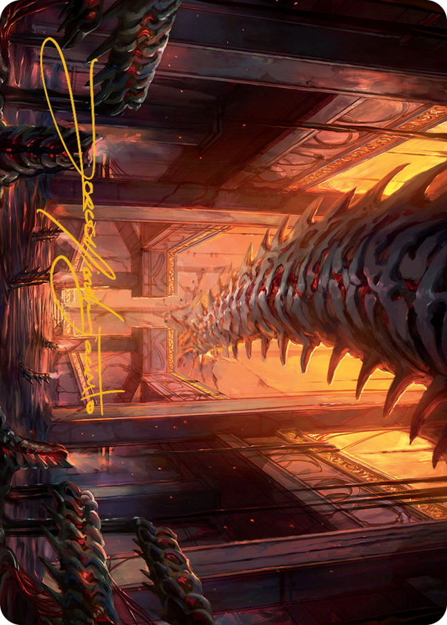 Bloodfell Caves Art Card (Gold-Stamped Signature) [March of the Machine Art Series] | Gear Gaming Fayetteville