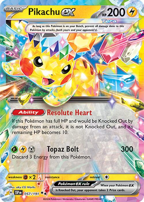 Pikachu ex (057/191) [Scarlet & Violet: Surging Sparks] | Gear Gaming Fayetteville