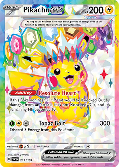 Pikachu ex (219/191) [Scarlet & Violet: Surging Sparks] | Gear Gaming Fayetteville