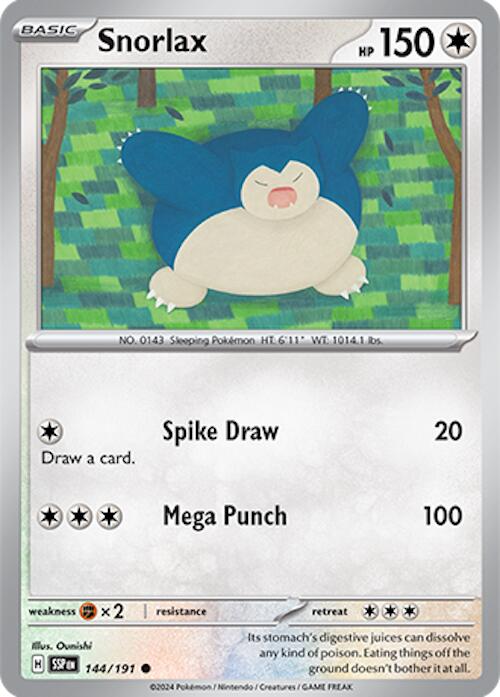 Snorlax (144/191) [Scarlet & Violet: Surging Sparks] | Gear Gaming Fayetteville