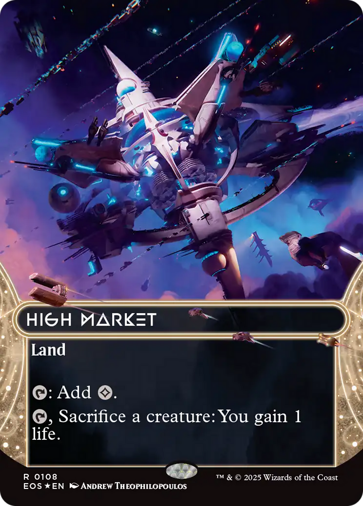 High Market (0108) (Borderless) (Galaxy Foil) [Edge of Eternities: Stellar Sights] | Gear Gaming Fayetteville