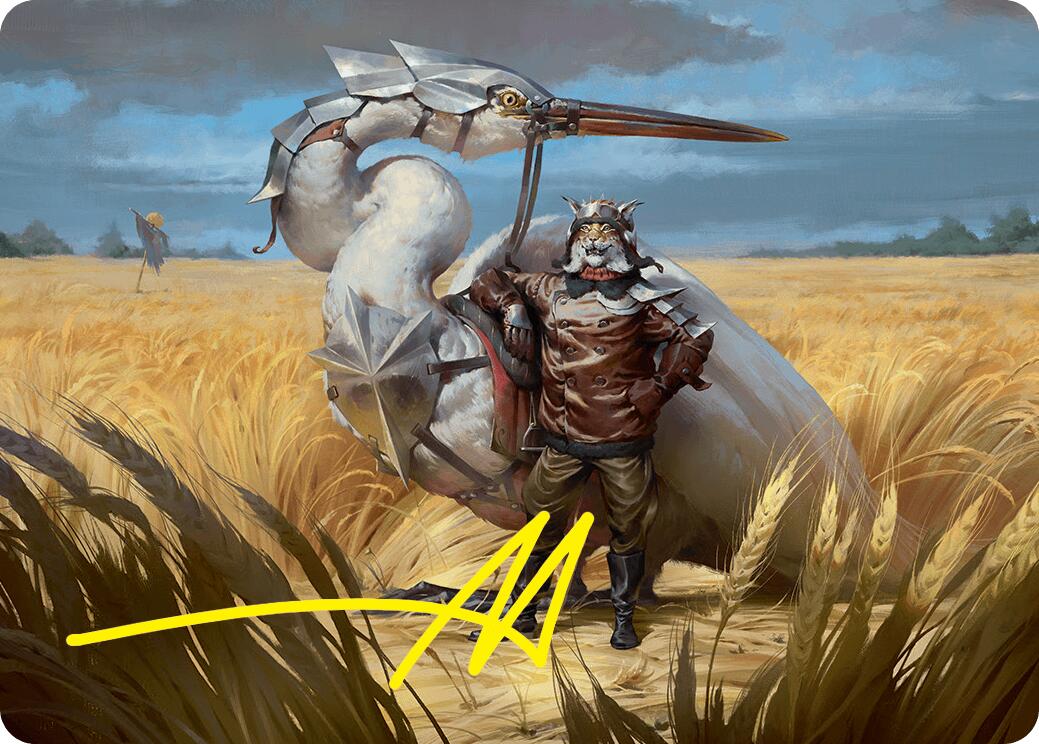 Skyknight Squire Art Card (4/54) (Gold-Stamped Signature) [Foundations Art Series] | Gear Gaming Fayetteville