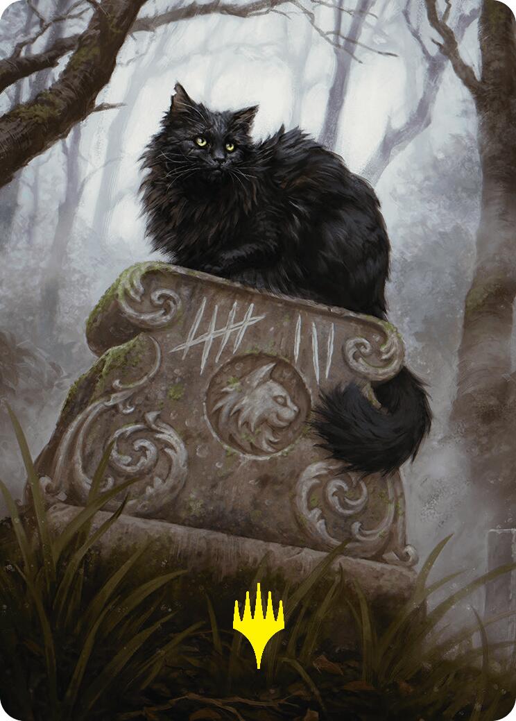 Nine-Lives Familiar 2 Art Card (36/54) (Gold-Stamped Planeswalker Symbol) [Foundations Art Series] | Gear Gaming Fayetteville