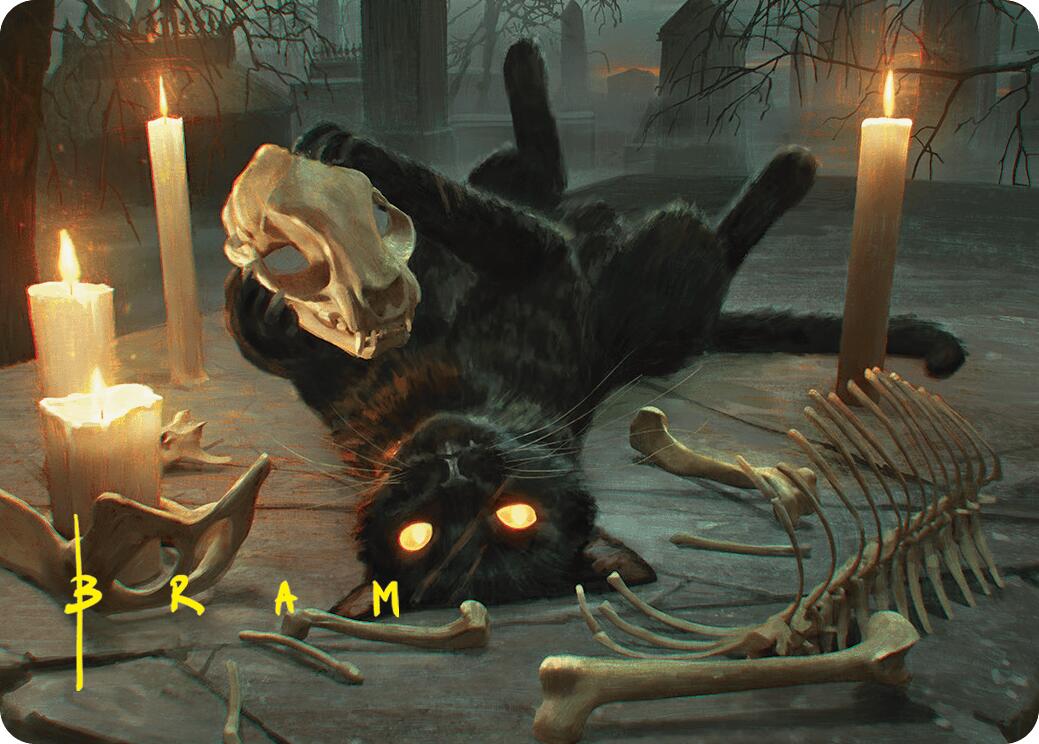 Nine-Lives Familiar Art Card (8/54) (Gold-Stamped Signature) [Foundations Art Series] | Gear Gaming Fayetteville