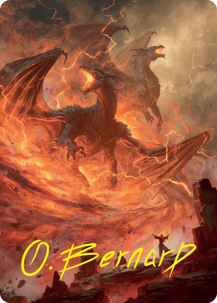 Rite of the Dragoncaller Art Card (38/54) (Gold-Stamped Signature) [Foundations Art Series] | Gear Gaming Fayetteville
