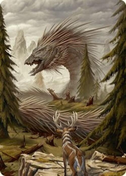 Quilled Greatwurm Art Card (44/54) [Foundations Art Series] | Gear Gaming Fayetteville