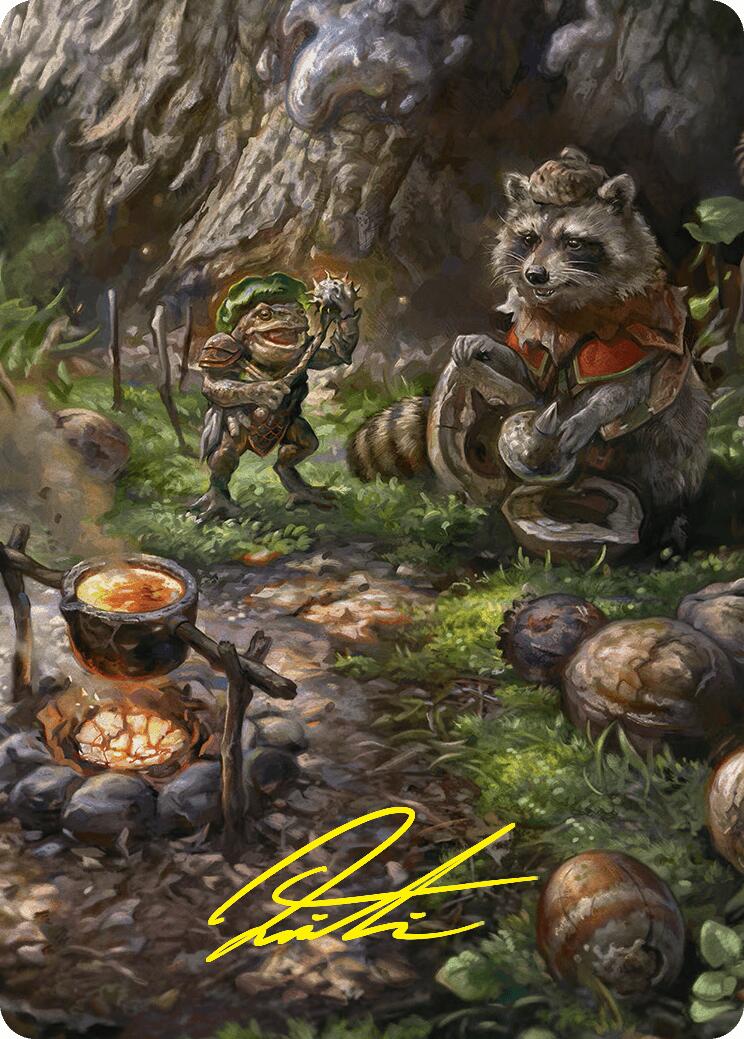 Sylvan Scavenging Art Card (46/54) (Gold-Stamped Signature) [Foundations Art Series] | Gear Gaming Fayetteville