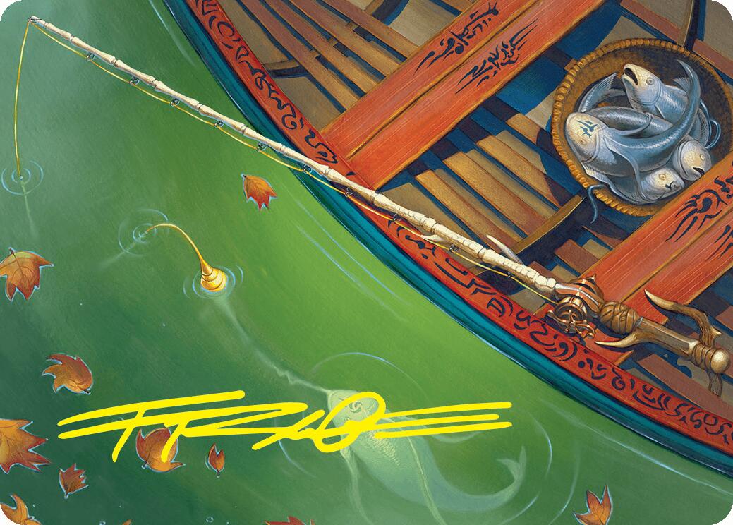 Fishing Pole Art Card (18/54) (Gold-Stamped Signature) [Foundations Art Series] | Gear Gaming Fayetteville