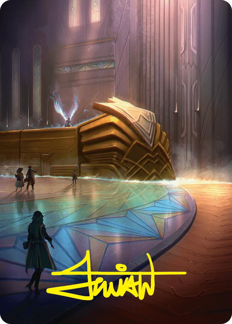 Plains Art Card (21/54) (Gold-Stamped Signature) [Foundations Art Series] | Gear Gaming Fayetteville