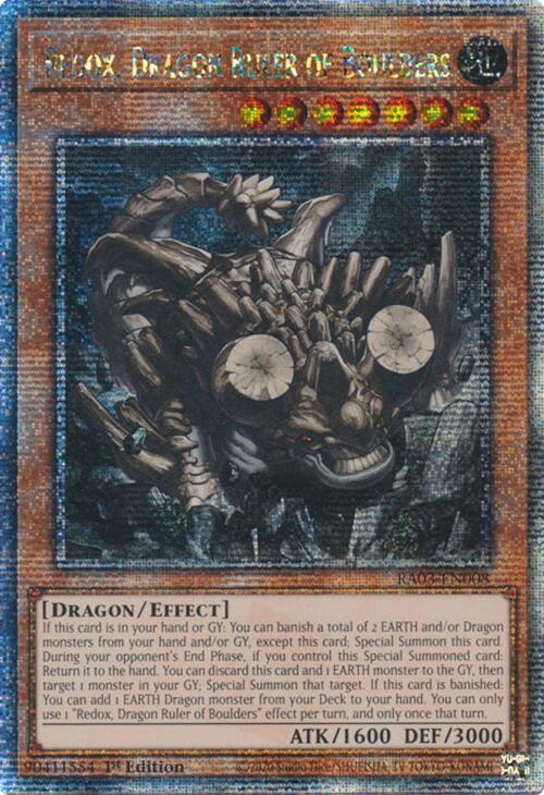 Redox, Dragon Ruler of Boulders (Quarter Century Secret Rare) [RA03-EN008] Quarter Century Secret Rare | Gear Gaming Fayetteville