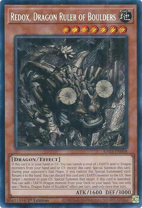 Redox, Dragon Ruler of Boulders (Secret Rare) [RA03-EN008] Secret Rare | Gear Gaming Fayetteville