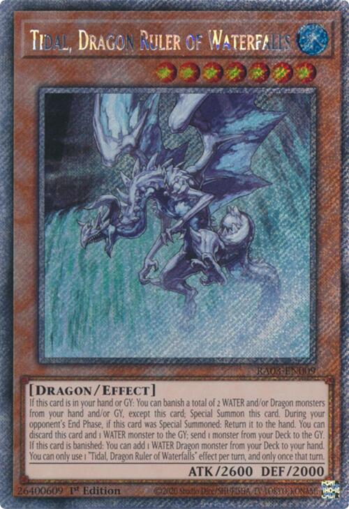 Tidal, Dragon Ruler of Waterfalls (Platinum Secret Rare) [RA03-EN009] Platinum Secret Rare | Gear Gaming Fayetteville