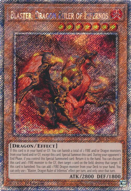 Blaster, Dragon Ruler of Infernos (Platinum Secret Rare) [RA03-EN010] Platinum Secret Rare | Gear Gaming Fayetteville