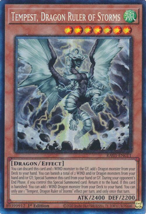 Tempest, Dragon Ruler of Storms (CR) [RA03-EN011] Prismatic Collector's Rare | Gear Gaming Fayetteville