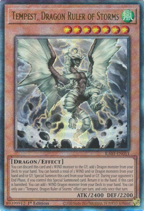 Tempest, Dragon Ruler of Storms (UTR) [RA03-EN011] Prismatic Ultimate Rare | Gear Gaming Fayetteville