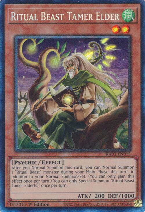 Ritual Beast Tamer Elder (CR) [RA03-EN012] Prismatic Collector's Rare | Gear Gaming Fayetteville
