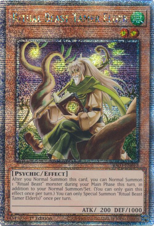 Ritual Beast Tamer Elder (Quarter Century Secret Rare) [RA03-EN012] Quarter Century Secret Rare | Gear Gaming Fayetteville