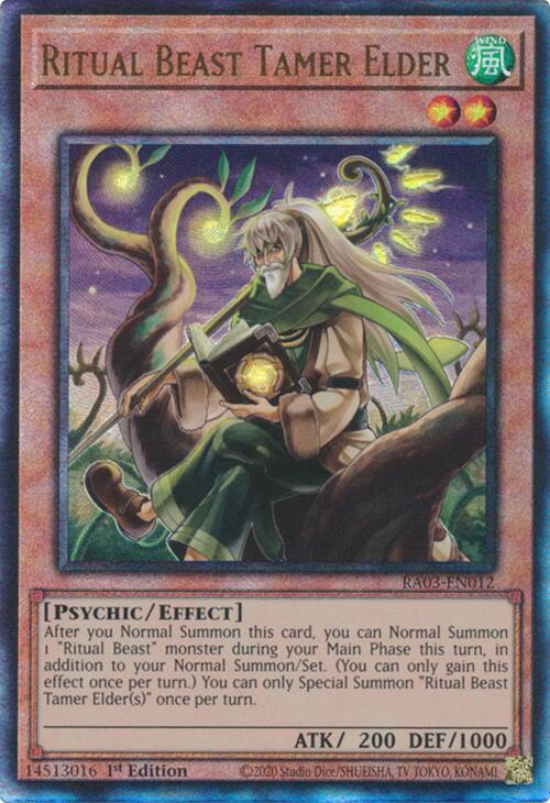 Ritual Beast Tamer Elder (UTR) [RA03-EN012] Prismatic Ultimate Rare | Gear Gaming Fayetteville