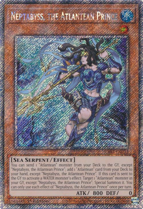 Neptabyss, the Atlantean Prince (Platinum Secret Rare) [RA03-EN013] Platinum Secret Rare | Gear Gaming Fayetteville