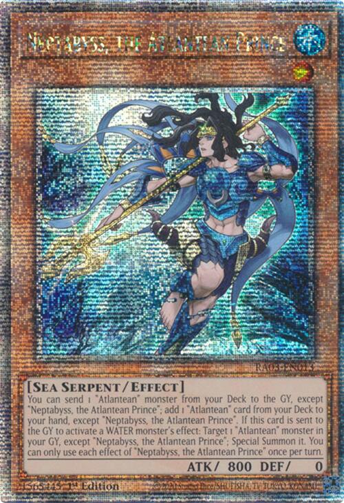 Neptabyss, the Atlantean Prince (Quarter Century Secret Rare) [RA03-EN013] Quarter Century Secret Rare | Gear Gaming Fayetteville