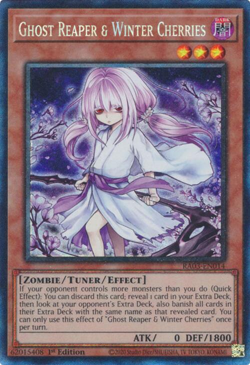 Ghost Reaper & Winter Cherries (Alternate Art) (PCR) [RA03-EN014] Prismatic Collector's Rare | Gear Gaming Fayetteville