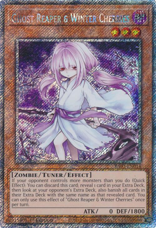 Ghost Reaper & Winter Cherries (Alternate Art) (Platinum Secret Rare) [RA03-EN014] Platinum Secret Rare | Gear Gaming Fayetteville