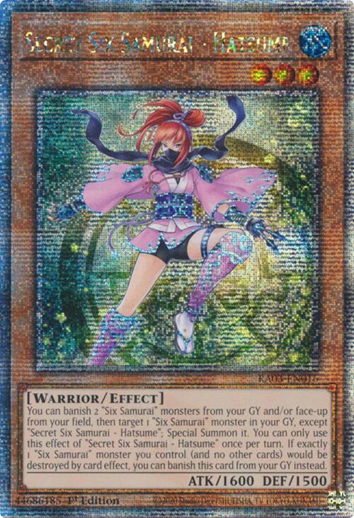 Secret Six Samurai - Hatsume (Quarter Century Secret Rare) [RA03-EN016] Quarter Century Secret Rare | Gear Gaming Fayetteville