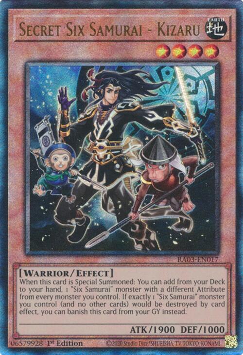 Secret Six Samurai - Kizaru (UTR) [RA03-EN017] Prismatic Ultimate Rare | Gear Gaming Fayetteville