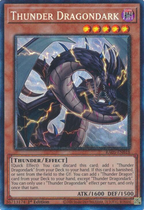 Thunder Dragondark (CR) [RA03-EN018] Prismatic Collector's Rare | Gear Gaming Fayetteville